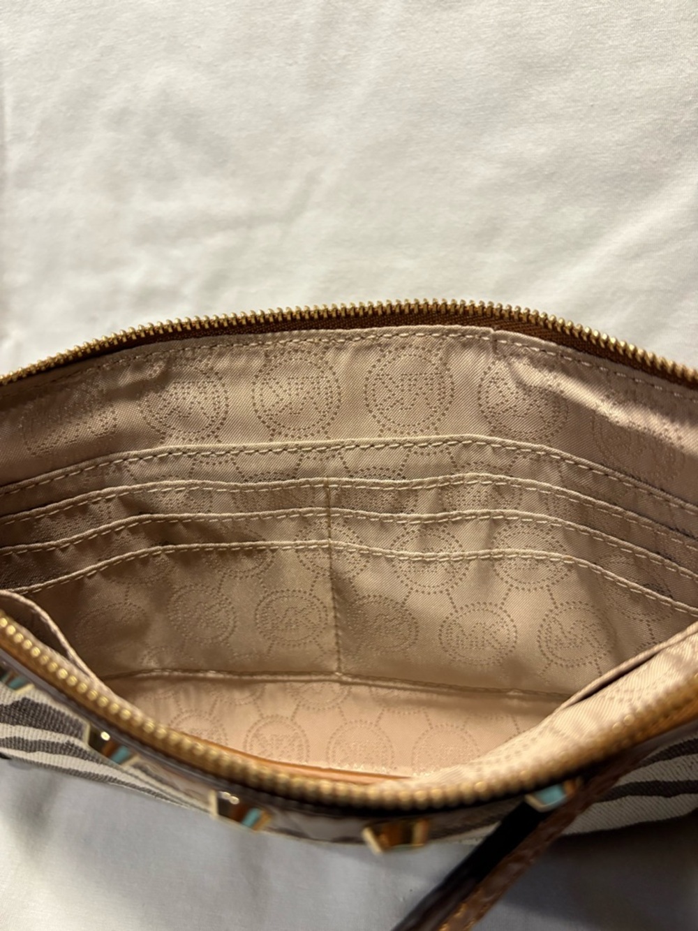 Michael Kors Selma Pick Stitch Large Zip Clutch - Picture 5 of 5